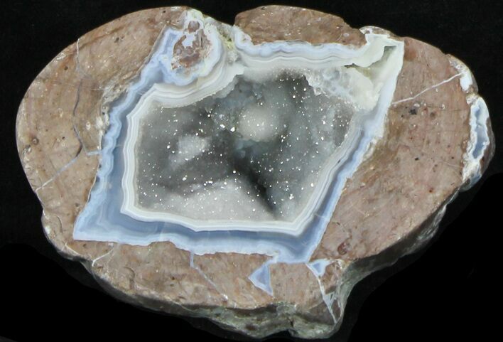Crystal Filled Dugway Geode (Polished Half) #33154